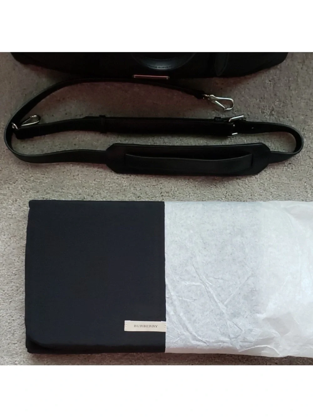 Burberry Quilted Diaper Bag.
